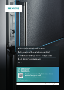 Bedienungsanleitung Siemens KG49E4ICA Kühl-gefrierkombination