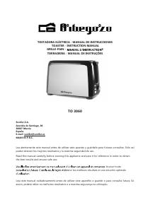 Manual Orbegozo TO 3060 Toaster