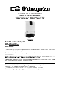 Manual de uso Orbegozo FB 2200 Calefactor
