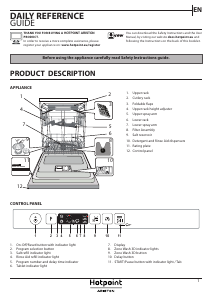 Manual Hotpoint-Ariston HIC 3C26N WF Dishwasher