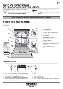 Manual Hotpoint-Ariston HIC 3O33 WLEG Máquina de lavar louça
