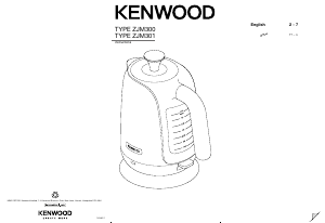 Manual Kenwood ZJM300RD Kettle