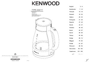 Kullanım kılavuzu Kenwood ZJG111CL Çaydanlık