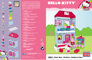 Handleiding Mega Bloks set 10824 Hello Kitty Bloemenwinkel