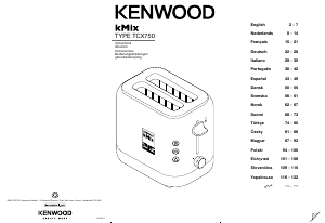 Bruksanvisning Kenwood TCX751RD kMix Brödrost