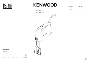 Manual Kenwood HM535 Hand Mixer