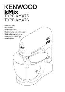 Käyttöohje Kenwood KMX750RD kMix Jalustasekoitin