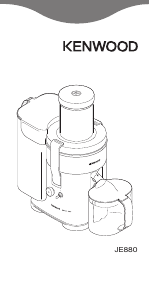 Handleiding Kenwood JE880 Sapcentrifuge