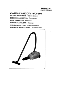 Manual Hitachi CV2800 Vacuum Cleaner