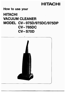 Manual Hitachi CVS70D Vacuum Cleaner