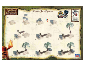 Manual de uso Mega Bloks set 1011 Pirates of the Caribbean El capitán Jack Sparrow
