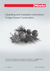 Manual Miele KFN 9855 iDE Fridge-Freezer