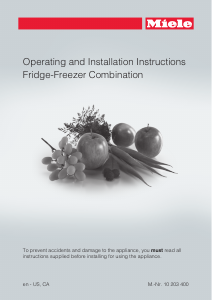 Bruksanvisning Miele KFN 9855 iDE Kyl-frys