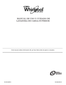 Manual de uso Whirlpool 8MWTW1400CQ Lavadora
