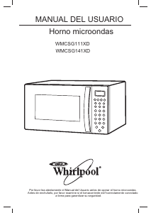 Manual de uso Whirlpool WMCSG141XD Microondas