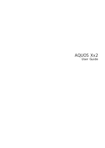 Manual Sharp AQUOS Xx2 Mobile Phone
