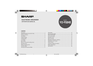 Manual Sharp YO-P0HII Organiser