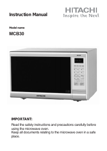 Manual Hitachi MCB30 Microwave