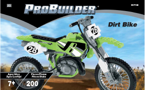 Manual de uso Mega Bloks set 9718 Probuilder Moto de motocross