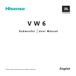 Manual Hisense VW6 Subwoofer