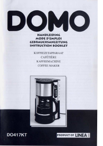 Mode d’emploi Domo DO417KT Cafetière