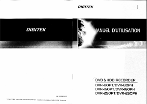 Mode d’emploi Digitek DVR-160PT Lecteur DVD