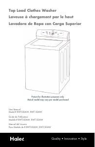 Manual de uso Haier RWT350AW Lavadora