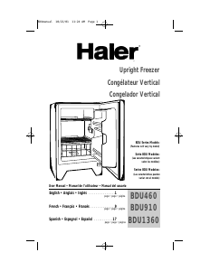 Bruksanvisning Haier BDU460 Frys