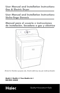 Mode d’emploi Haier RDG350AW Sèche-linge