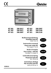 Mode d’emploi Bartscher NT 921 Four