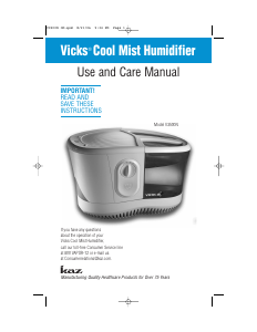 Mode d’emploi Vicks V3500N Humidificateur