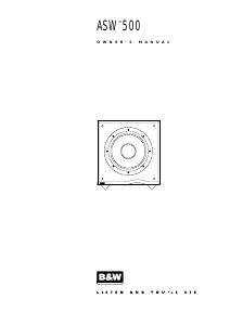 Manual de uso Bowers and Wilkins ASW500 Subwoofer