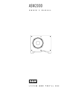 Manuale Bowers and Wilkins ASW2000 Subwoofer