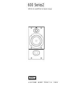 Handleiding Bowers and Wilkins DM601 S2 Luidspreker