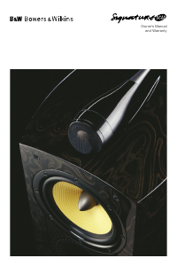 Handleiding Bowers and Wilkins Signature SCM Luidspreker