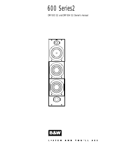 Bedienungsanleitung Bowers and Wilkins DM603 S2 Lautsprecher