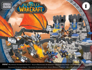 Manual Mega Bloks set 91016 Warcraft Deathwings stormwind assault