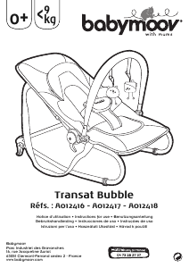 Mode d’emploi Babymoov A012417 Transat Bubble Balancelle bébé