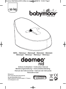 Manual Babymoov A012350 Doomoo Nid Espreguiçadeira para bebê