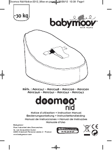 Manual Babymoov A012347 Doomoo Nid Espreguiçadeira para bebê
