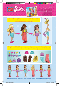 Handleiding Mega Bloks set 80111 Barbie Barbie's strandvakantie