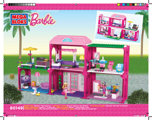 Mode d’emploi Mega Bloks set 80149 Barbie La maison