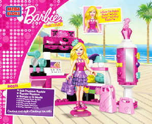 Handleiding Mega Bloks set 80211 Barbie Fashionkraam