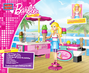 Manual Mega Bloks set 80212 Barbie Ice cream cart