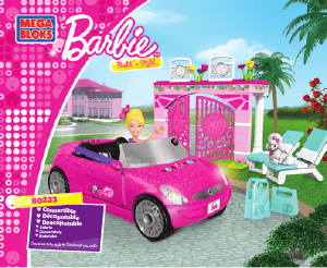 Handleiding Mega Bloks set 80223 Barbie Cabrio