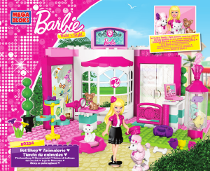 Manual Mega Bloks set 80224 Barbie Pet shop