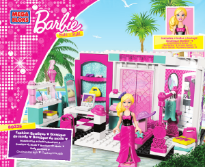 Handleiding Mega Bloks set 80225 Barbie Fashionwinkel