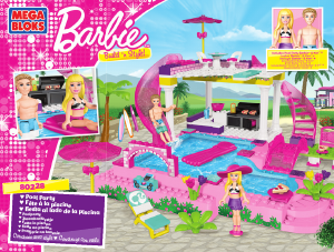 Bedienungsanleitung Mega Bloks set 80228 Barbie Pool-party