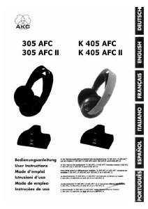 Handleiding AKG K305 AFC II Koptelefoon