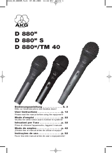 Mode d’emploi AKG D 880 Microphone